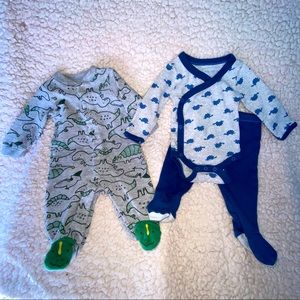 0-3 month boys dinosaur outfits